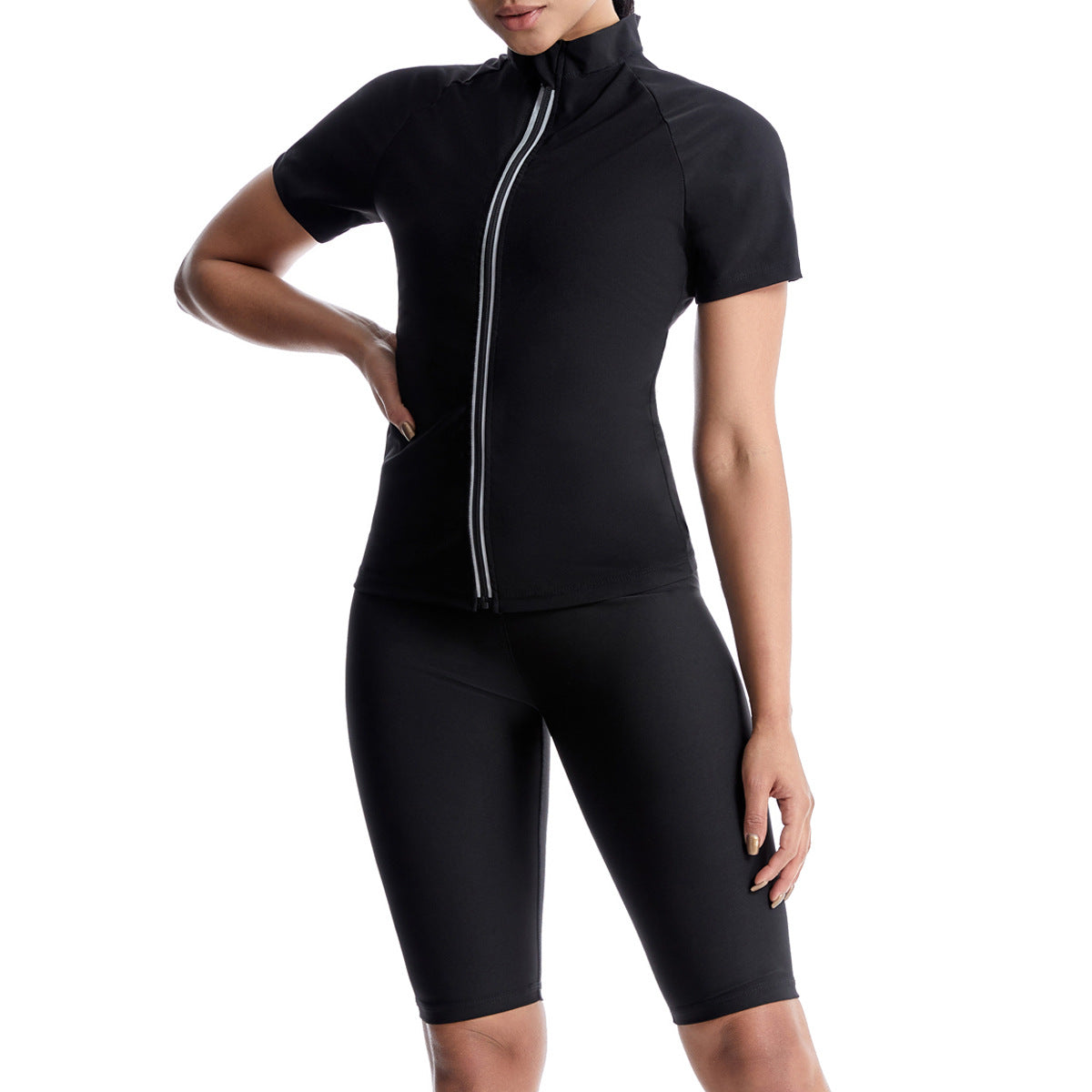 Sauna Clothes Women's Violently Sweat Suit Suit Short Sleeve Shorts