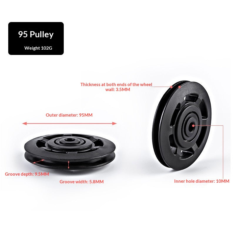 Nylon Silent Gym Frame Pulley Accessories