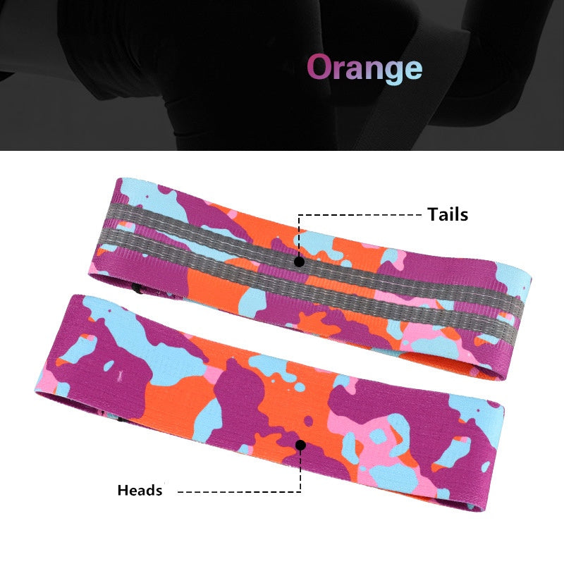 Anti-slip yoga camouflage resistance band