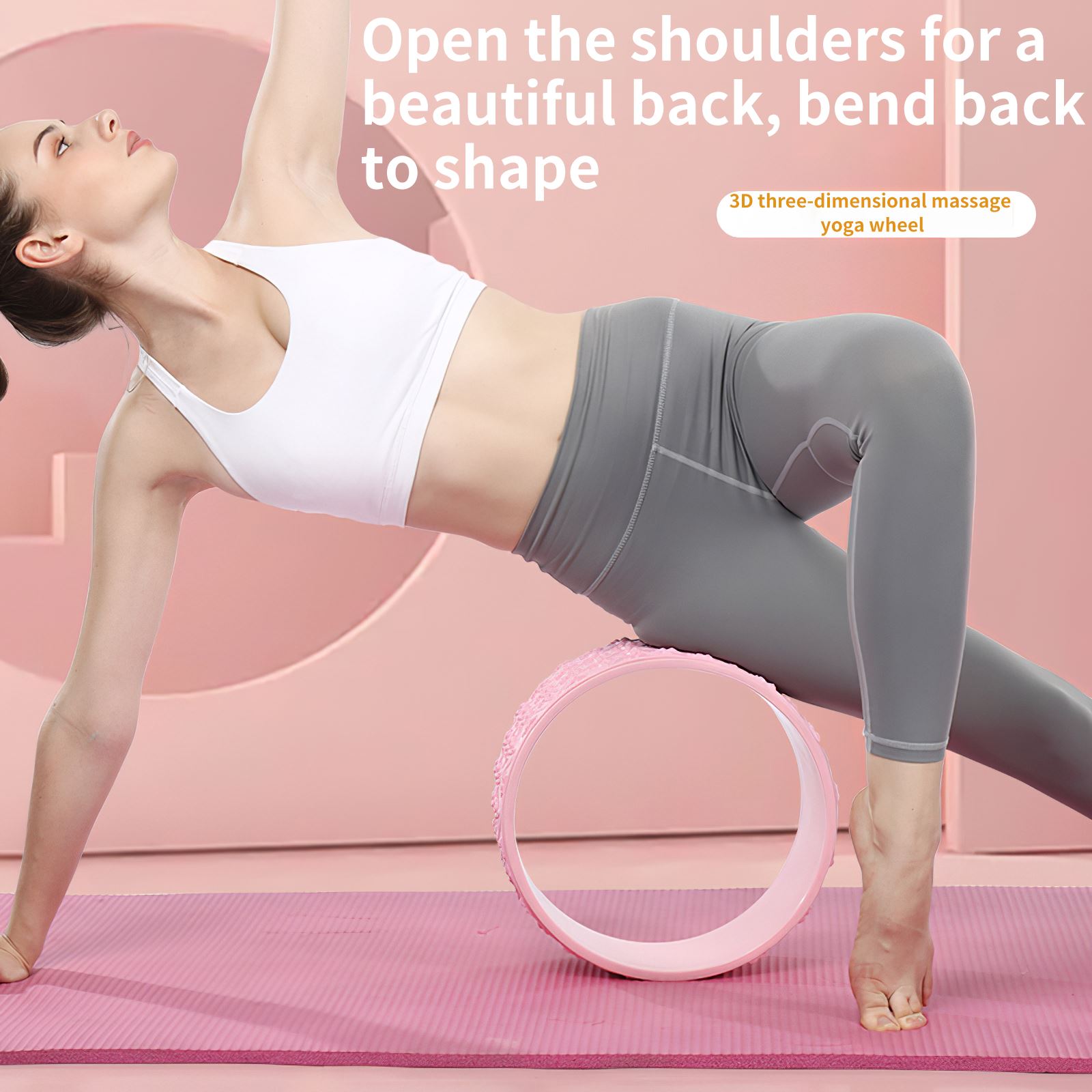 Massage Roller Back Pilates Yoga Dharma Wheel