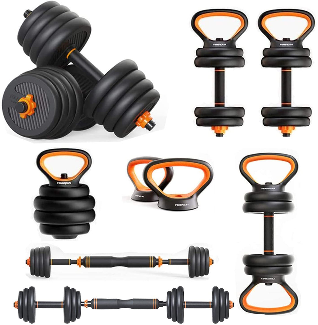 Dumbbells Kettlebells, Barbells Multifunctional