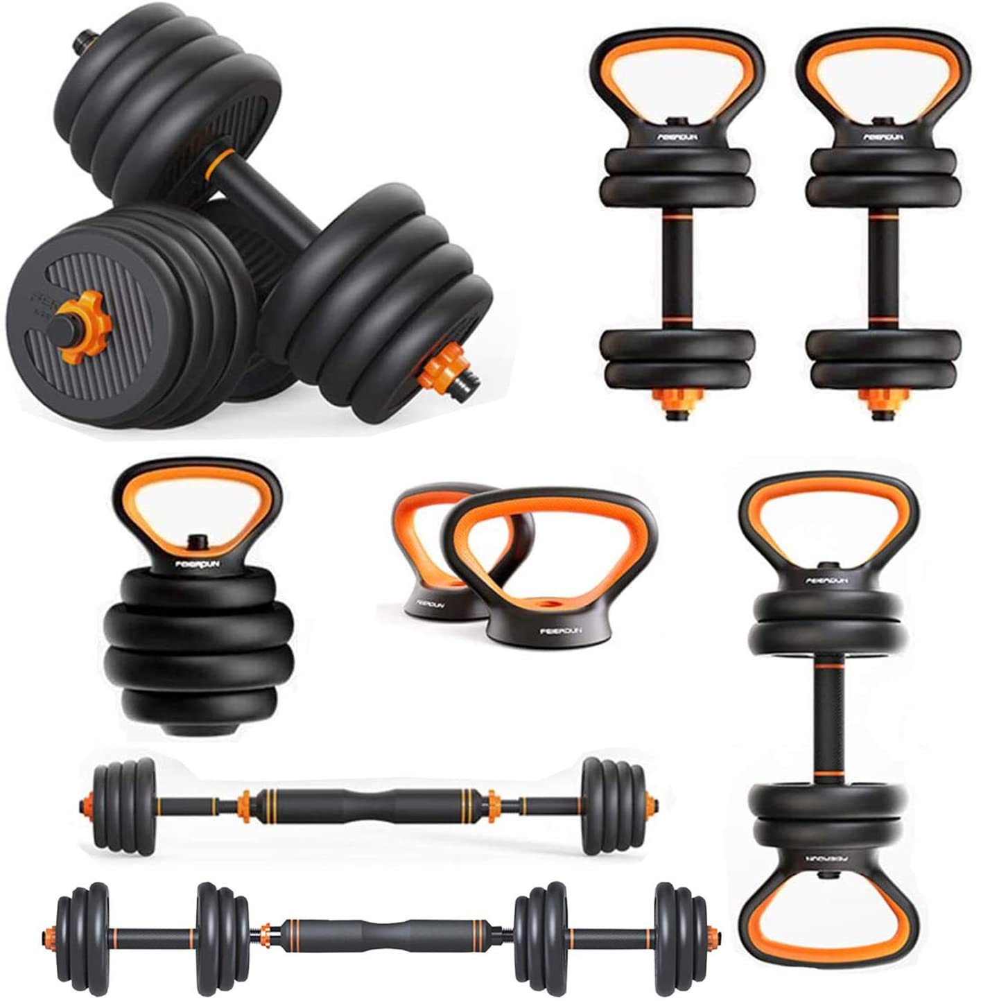 Dumbbells Kettlebells, Barbells Multifunctional