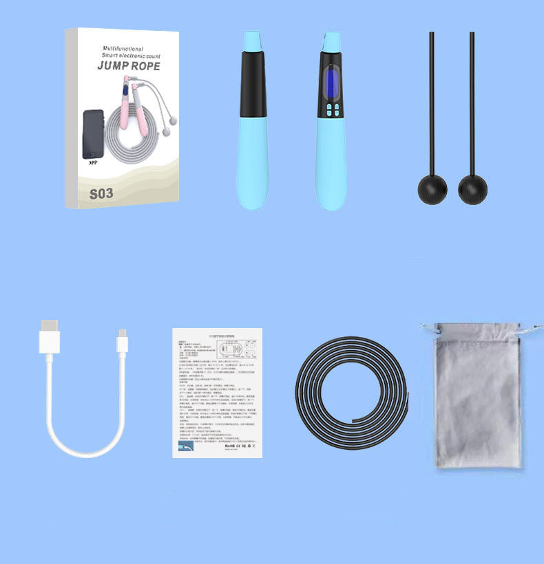 Fitness Electronic Counting Wire Skipping Rope