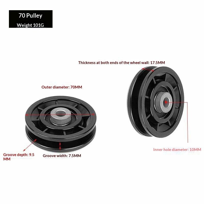 Nylon Silent Gym Frame Pulley Accessories