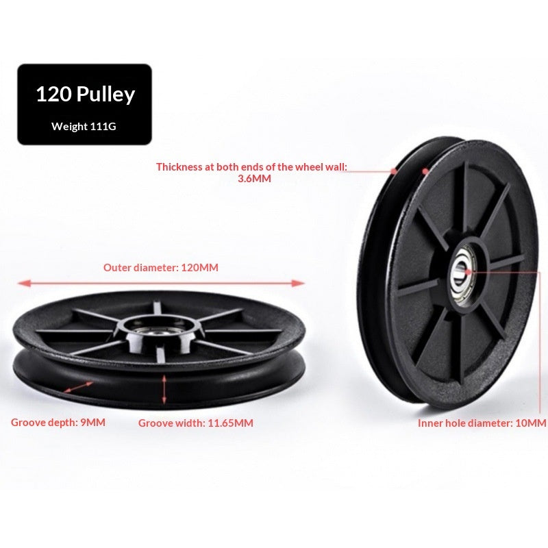 Nylon Silent Gym Frame Pulley Accessories