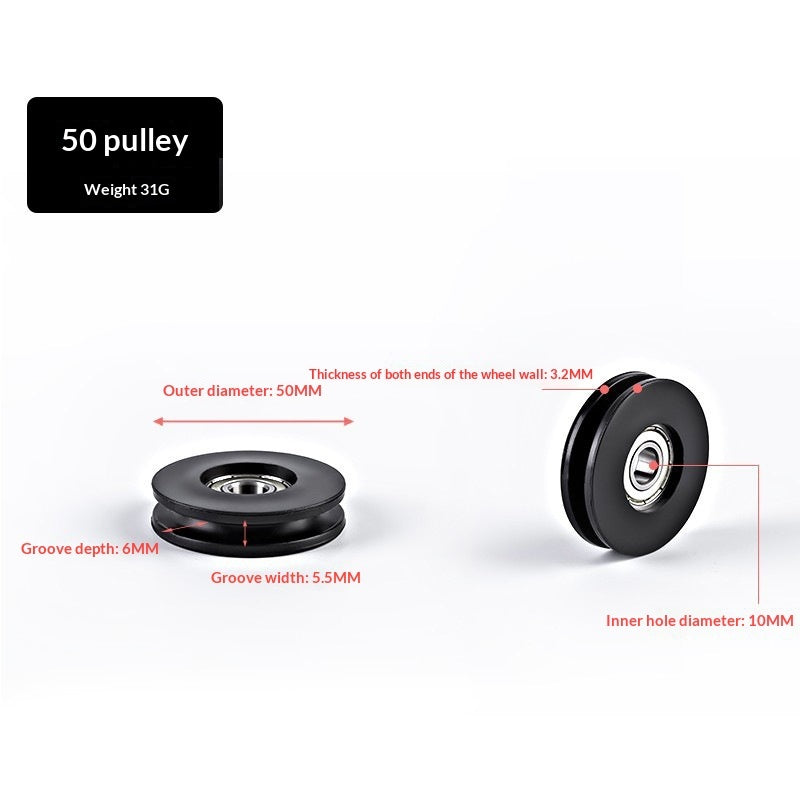 Nylon Silent Gym Frame Pulley Accessories