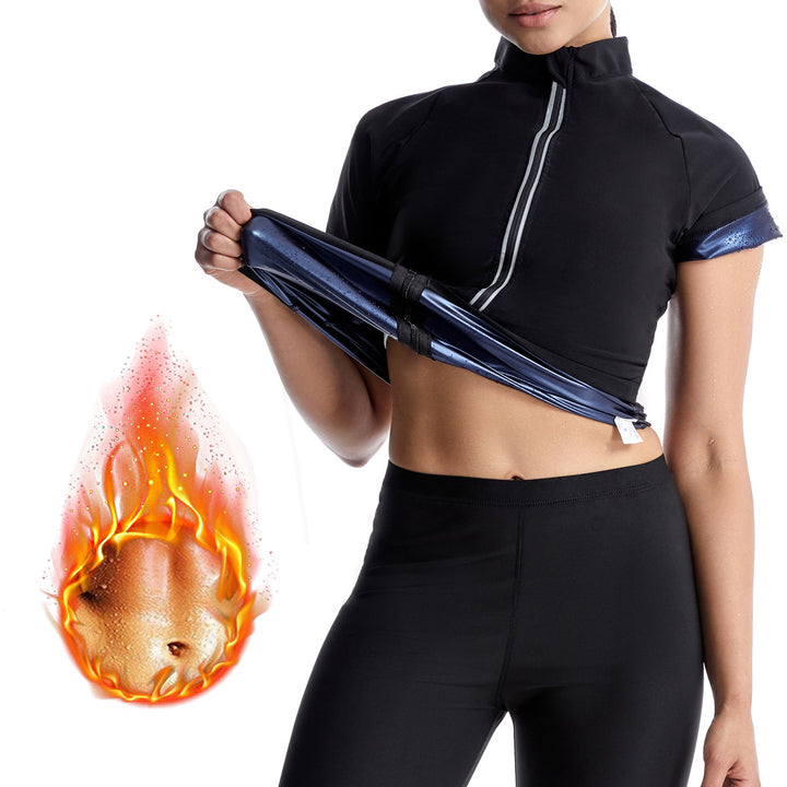 Sauna Clothes Women's Violently Sweat Suit Suit Short Sleeve Shorts