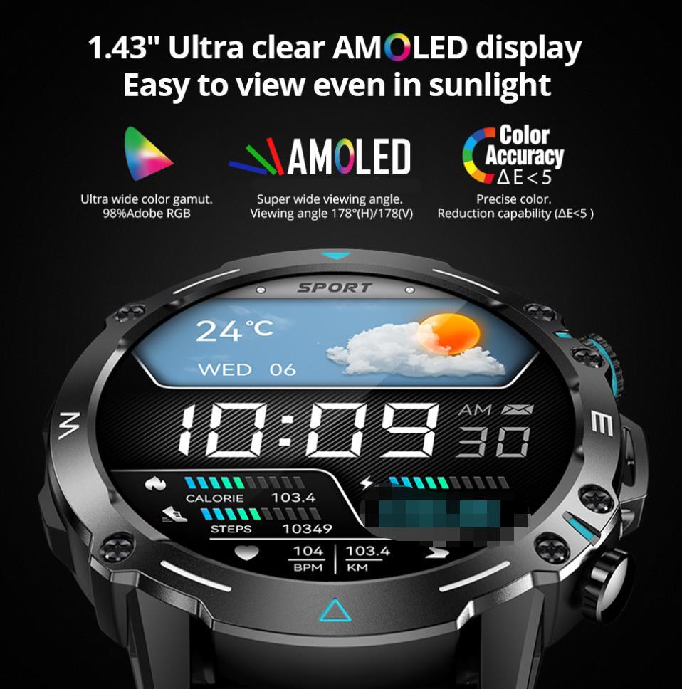 Large Screen IP68 Waterproof Watch